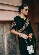 Mehraab Black Saree set