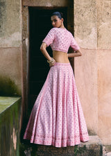 Mehraab Blush Pink Lehemga Set