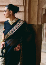 Mehraab Black Saree set