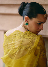 Mehraab Yellow Dori Saree set