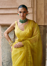 Mehraab Yellow Dori Saree set