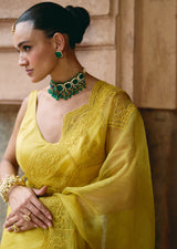 Mehraab Yellow Dori Saree set