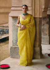 Mehraab Yellow Dori Saree set