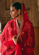 Mehraab Crimson Red Lehenga Set