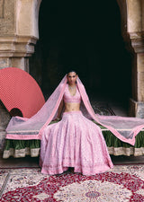 Mehraab Blush Pink Lehemga Set