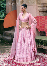 Mehraab Blush Pink Lehemga Set