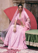 Mehraab Blush Pink Lehemga Set