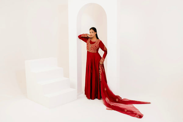 Anarkali in Luxurious Chanderi silk