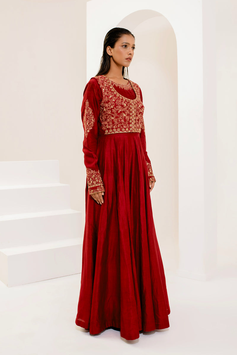 Anarkali in Luxurious Chanderi silk