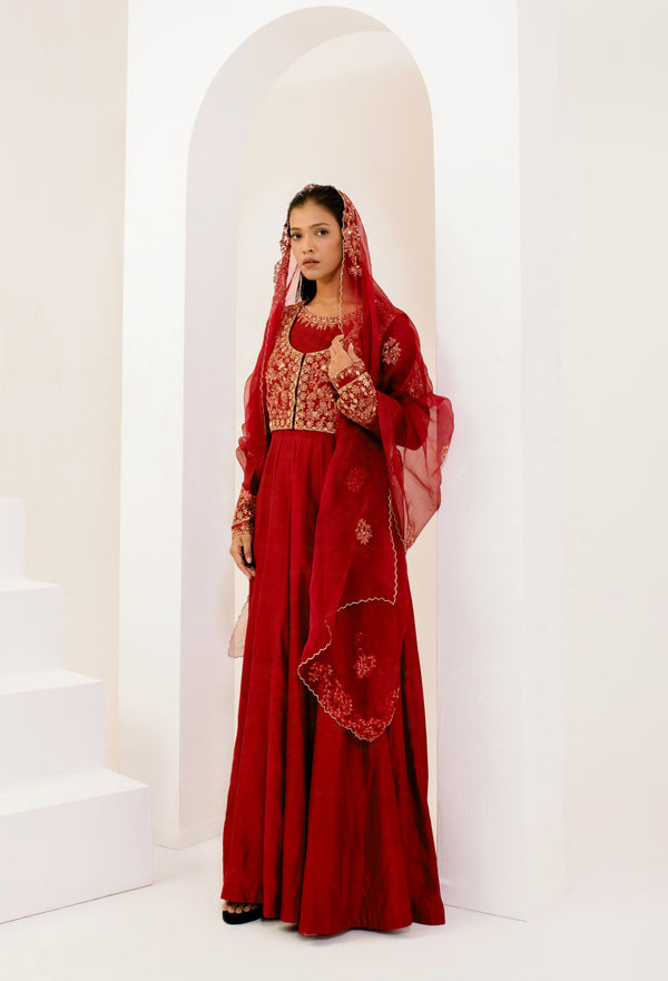 Anarkali in Luxurious Chanderi silk
